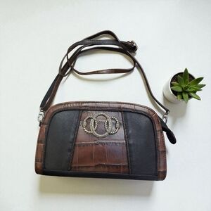 Brighton Two-Tone Leather Crossbody Bag